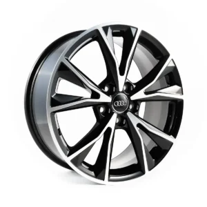Nova originalna Audi OE 18" aluminijasta platišča za Audi Q3 (FA) – Črno-srebrna, Sijaj + CNC